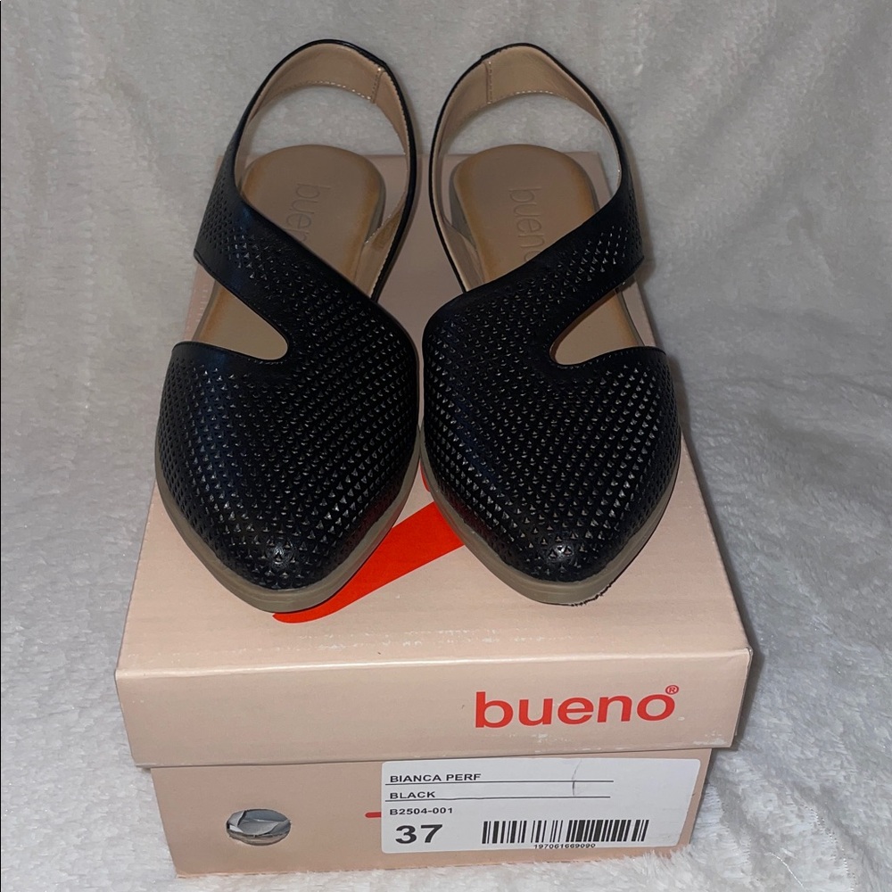 NWT BUENO Brand BIANCA PERF Flat in Black - Picture 7 of 14